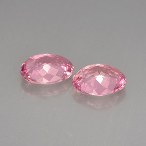 캐럿 천연 핑크 투르말린 보석, 타원형 컷, 9.3×7.4 mm, VVS-VS