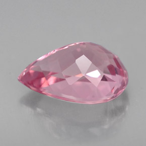 2.25캐럿 천연 핑크 투르말린, 배 모양, 10.2×7.3 mm, VS
