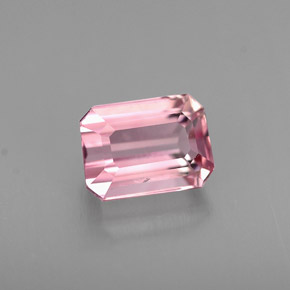 0.94캐럿 천연 로즈 핑크 투르말린, 에메랄드 컷, 6.2×4.5 mm, VS-SI