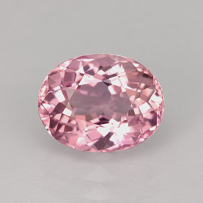 2.63캐럿 천연 핑크 투르말린, 타원형 컷, 9.7×7.6 mm, VVS