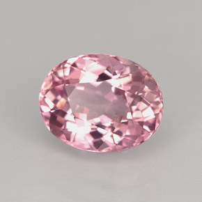 2.63캐럿 천연 핑크 투르말린, 타원형 컷, 9.7×7.6 mm, VVS