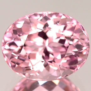 2.55캐럿 천연 핑크 투르말린, 타원형 컷, 9.1×7.1 mm, IF