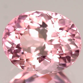 2.55캐럿 천연 핑크 투르말린, 타원형 컷, 9.1×7.1 mm, IF