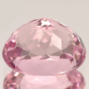 2.55캐럿 천연 핑크 투르말린, 타원형 컷, 9.1×7.1 mm, IF