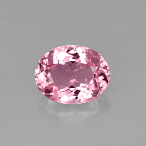 1.62캐럿 천연 핑크 투르말린, 타원형 컷, 8.5×6.6 mm, IF