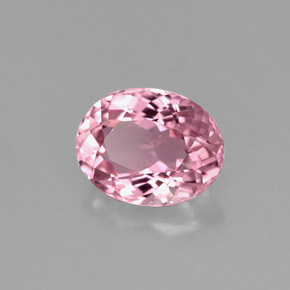 1.62캐럿 천연 핑크 투르말린, 타원형 컷, 8.5×6.6 mm, IF