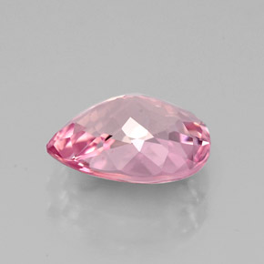 1.77캐럿 천연 핑크 투르말린, 배 모양, 9.2×7.1 mm, VVS-VS