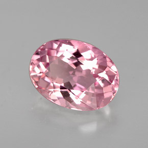 2.19캐럿 천연 핑크 투르말린, 타원형 컷, 9.6×7.1 mm, VVS