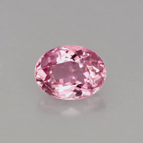 1.42캐럿 천연 핑크 투르말린, 타원형 컷, 8.1×6.2 mm, VVS
