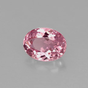 1.42캐럿 천연 핑크 투르말린, 타원형 컷, 8.1×6.2 mm, VVS