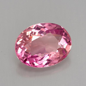 3.15캐럿 천연 핑크 투르말린, 타원형 컷, 11×8.5 mm, VS
