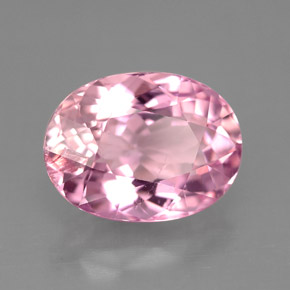 3.95캐럿 천연 핑크 투르말린, 타원형 컷, 11.5×8.5 mm, SI