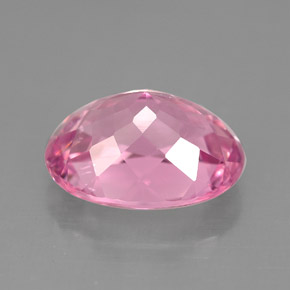3.95캐럿 천연 핑크 투르말린, 타원형 컷, 11.5×8.5 mm, SI