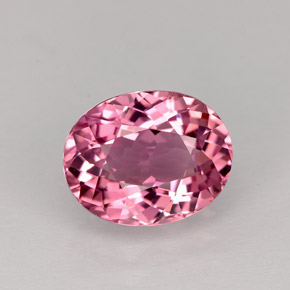 2.24캐럿 천연 핑크 투르말린, 타원형 컷, 9.4×7.5 mm, VVS