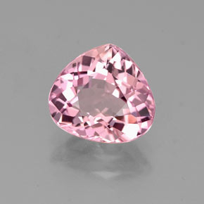 1.82캐럿 천연 핑크 투르말린, 배 모양, 8.6×7.8 mm, VVS