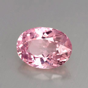 2.79캐럿 천연 핑크 투르말린, 타원형 컷, 10.5×7.7 mm, VS