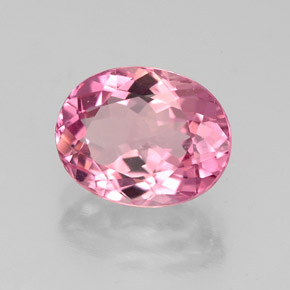 3.25캐럿 천연 핑크 투르말린, 타원형 컷, 10.5×8.2 mm, VVS-VS