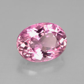3.61캐럿 천연 핑크 투르말린, 타원형 컷, 10.7×8.1 mm, VVS-VS