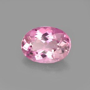 1.72캐럿 천연 퍼플 핑크 투르말린, 타원형 컷, 9.3×6.8 mm, VVS-VS
