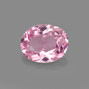 1.74캐럿 천연 핑크 투르말린, 타원형 컷, 9×7.3 mm, VVS-VS