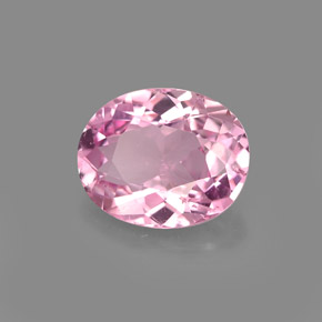1.74캐럿 천연 핑크 투르말린, 타원형 컷, 9×7.3 mm, VVS-VS
