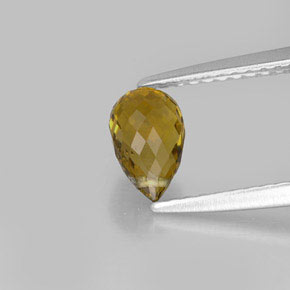 0.83캐럿 천연 샴페인 투르말린, 브리올레트, 6.8×4.4 mm, VS