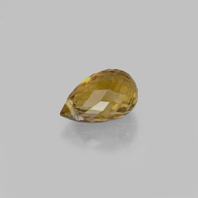 0.83캐럿 천연 샴페인 투르말린, 브리올레트, 6.8×4.4 mm, VS