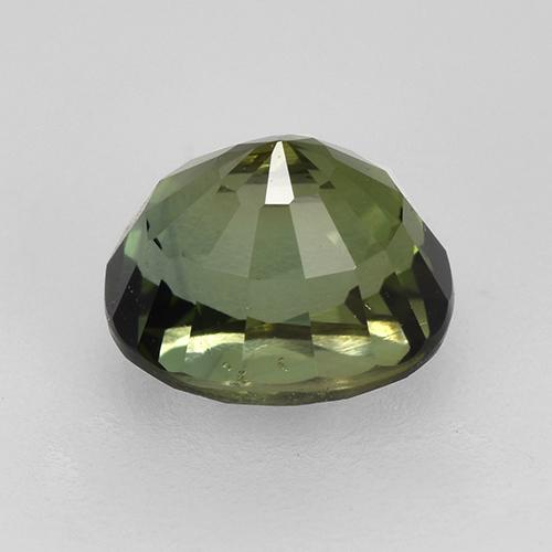 1.53캐럿 천연 포레스트 그린 투르말린, 타원형 컷, 7×6.1 mm, VVS-VS