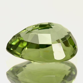 1.35캐럿 천연 그린 투르말린, 배 모양, 8.2×6.1 mm, VVS-VS