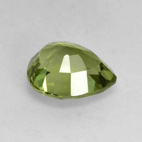 1.19캐럿 천연 따뜻한 녹색 투르말린, 배 모양, 7.5×6.4 mm, VVS-VS