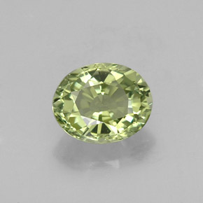 1.18캐럿 천연 그린 투르말린, 타원형 컷, 7.3×5.8 mm, VVS-VS