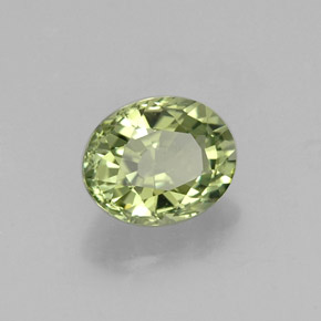 1.18캐럿 천연 그린 투르말린, 타원형 컷, 7.3×5.8 mm, VVS-VS