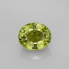 1.40캐럿 천연 그린 투르말린, 타원형 컷, 7.3×6.2 mm, VVS