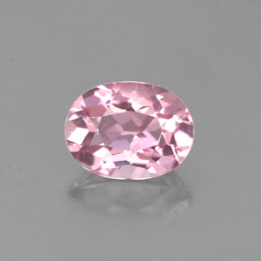 0.88캐럿 천연 핑크 투르말린, 타원형 컷, 6.9×5.3 mm, VS-SI