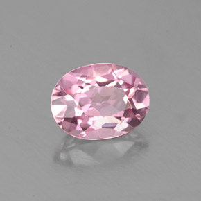 0.88캐럿 천연 핑크 투르말린, 타원형 컷, 6.9×5.3 mm, VS-SI
