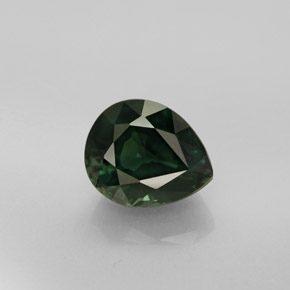 1.81캐럿 천연 딥 그린 투르말린, 배 모양, 8.2×6.7 mm, VVS-VS