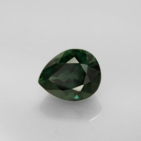 1.81캐럿 천연 딥 그린 투르말린, 배 모양, 8.2×6.7 mm, VVS-VS