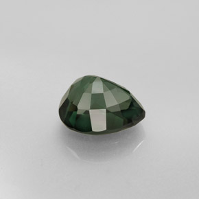 1.81캐럿 천연 딥 그린 투르말린, 배 모양, 8.2×6.7 mm, VVS-VS