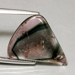 8.02캐럿 천연 멀티컬러 투르말린, 투명한, 20.8×18.3 mm, 투명/반투명