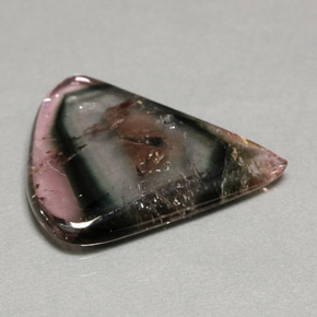 8.02캐럿 천연 멀티컬러 투르말린, 투명한, 20.8×18.3 mm, 투명/반투명