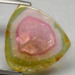 7.50캐럿 천연 워터멜론 투르말린, 투명한, 17.9×17.3 mm, 투명/반투명