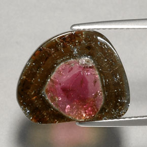 6.79캐럿 천연 멀티컬러 투르말린, 투명한, 16.5×13.5 mm, 투명/반투명