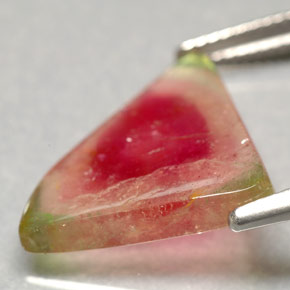 7.20캐럿 천연 워터멜론 투르말린, 투명한, 20×17.3 mm, 투명/반투명