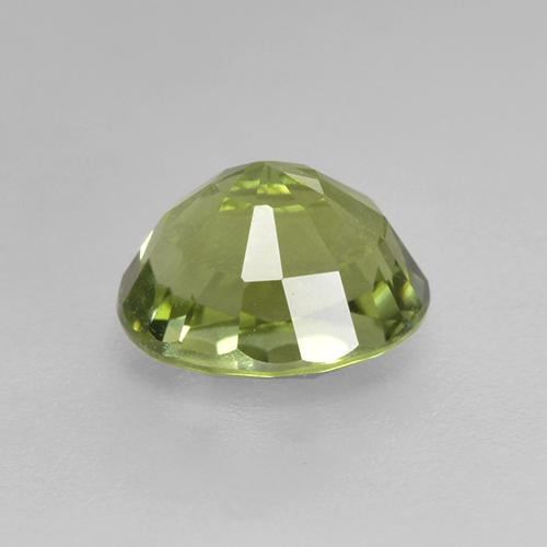 1.27캐럿 천연 Pear Green  투르말린, 타원형 컷, 7×6 mm, VS