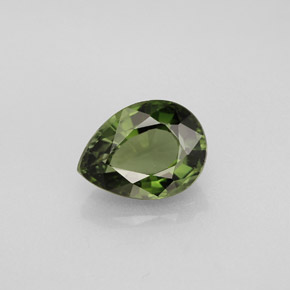 1.45캐럿 천연 그린 투르말린, 배 모양, 8.5×6.3 mm, VVS