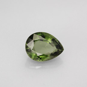 1.45캐럿 천연 그린 투르말린, 배 모양, 8.5×6.3 mm, VVS