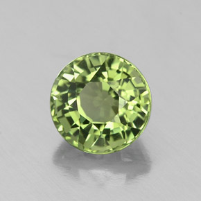 1.04캐럿 천연 그린 투르말린, 라운드 컷, 5.98 mm, VVS
