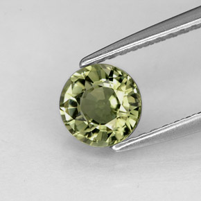0.74캐럿 천연 그린 투르말린, 라운드 컷, 5.81 mm, VVS