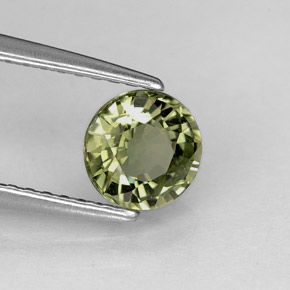 0.74캐럿 천연 그린 투르말린, 라운드 컷, 5.81 mm, VVS
