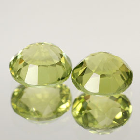 캐럿 천연 노란빛 그린 투르말린 보석, 라운드 컷, 6.04 mm, VVS-VS